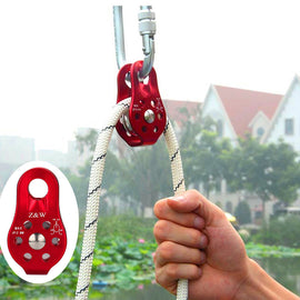2017 High Quality Outdoor Tools Single Fixed Pulley Mountaineering Rope Climbing Rappelling Survival Camping Equipment #EW