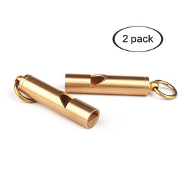 Mini Portable Brass Survival Whistle with Key Chain
