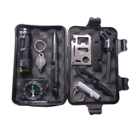 10 in 1 Multi Professional Emergency Survival Kits Outdoor SOS Tools for Traveling Hiking Camping Biking Climbing Hunting