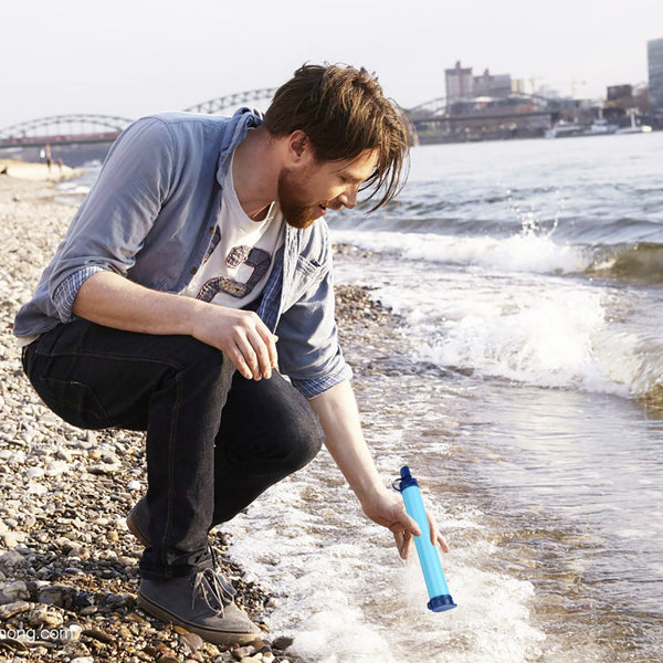 Camping Hiking Emergency Life Survival Portable Purifier Water Filter Straw Gear